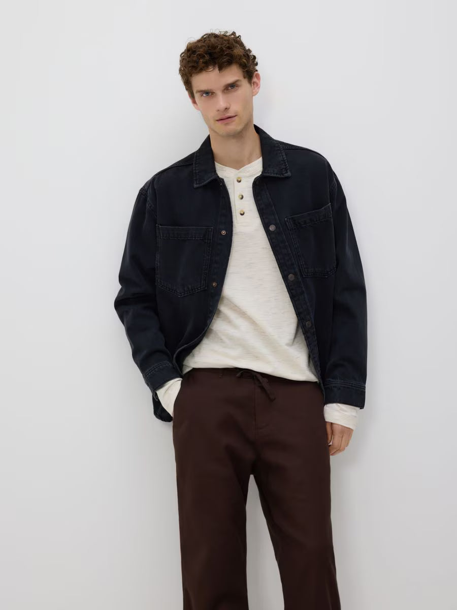 Pantaloni dritti in lino
