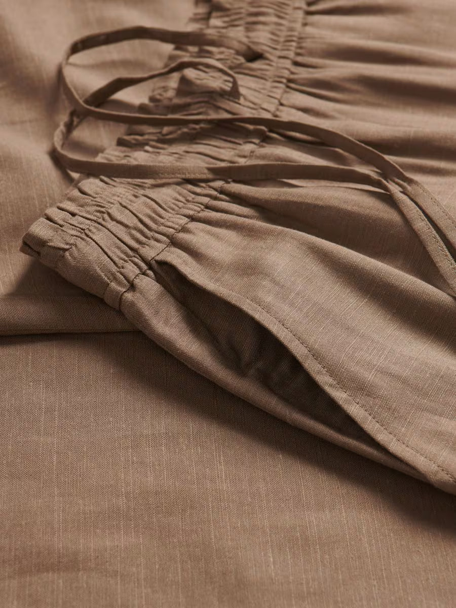 Pantaloni palazzo-beige