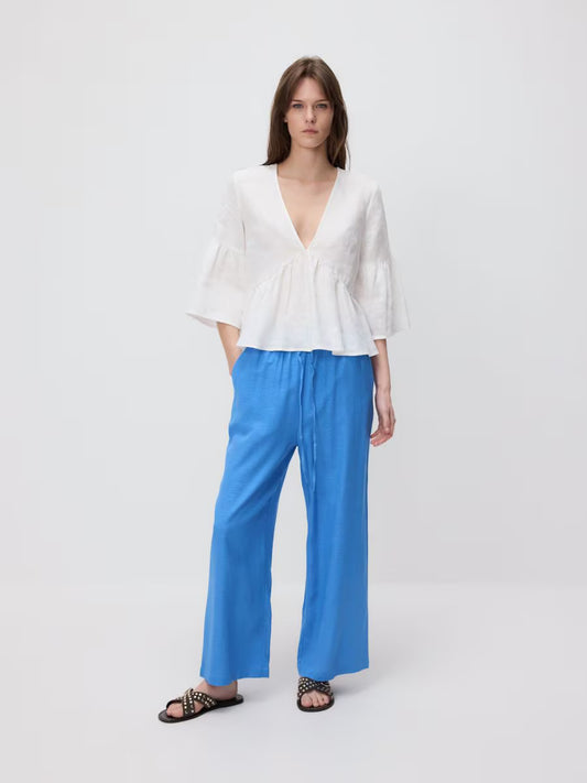 Pantaloni palazzo-blu