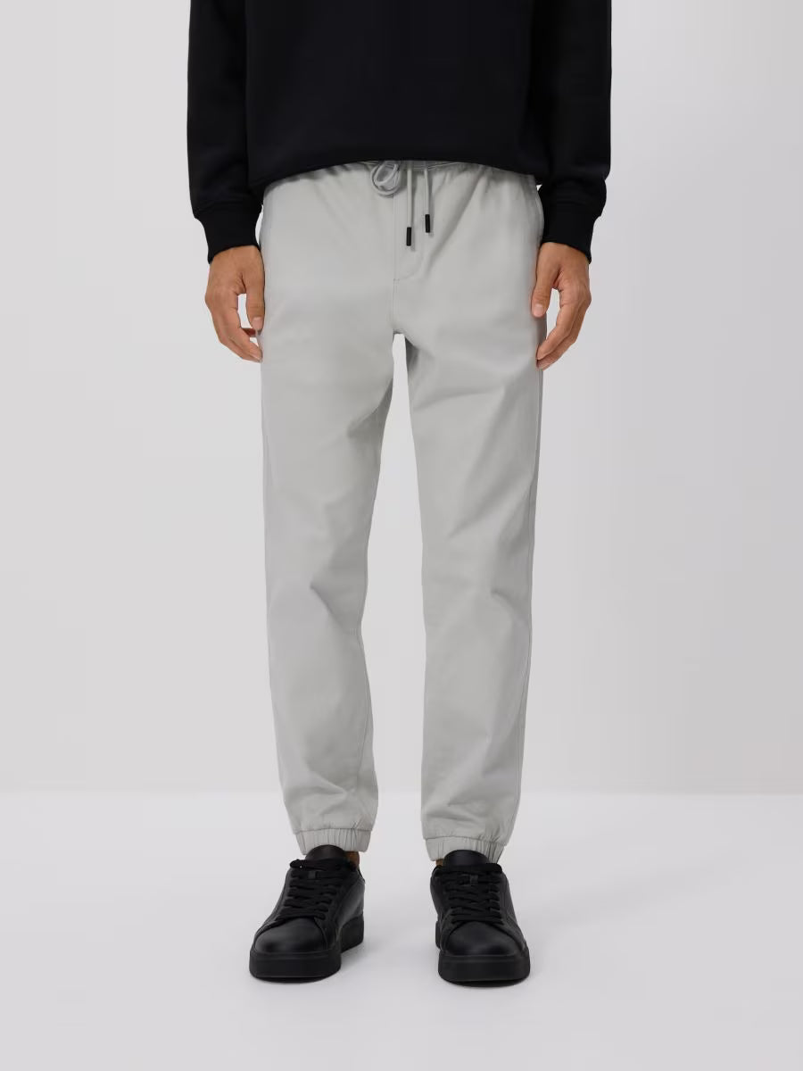Joggers in cotone-grigio chiaro