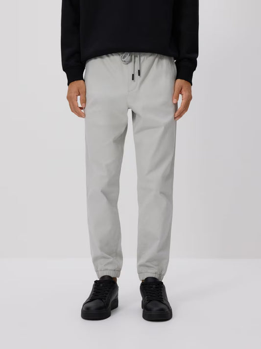 Joggers in cotone-grigio chiaro