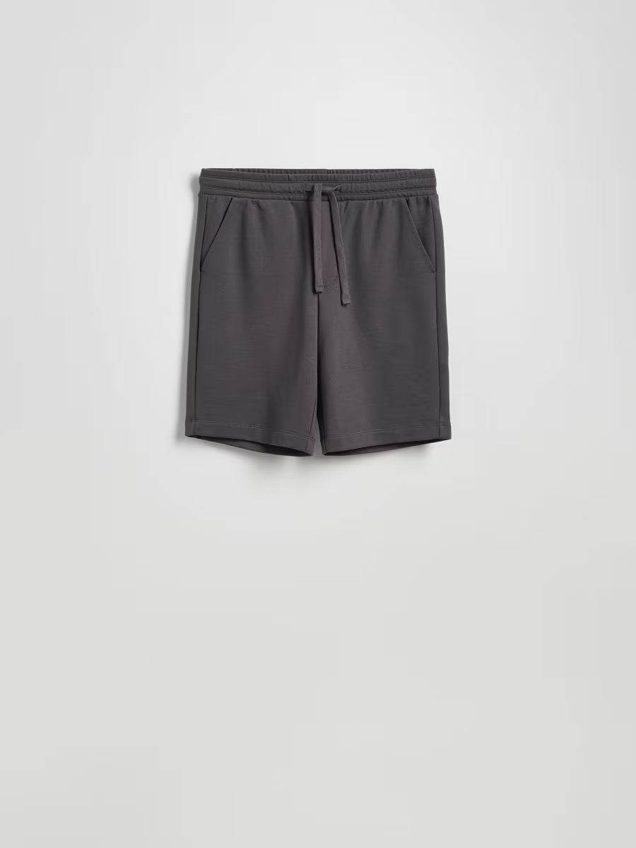 Pantaloncini tuta regular fit-grigio scuro
