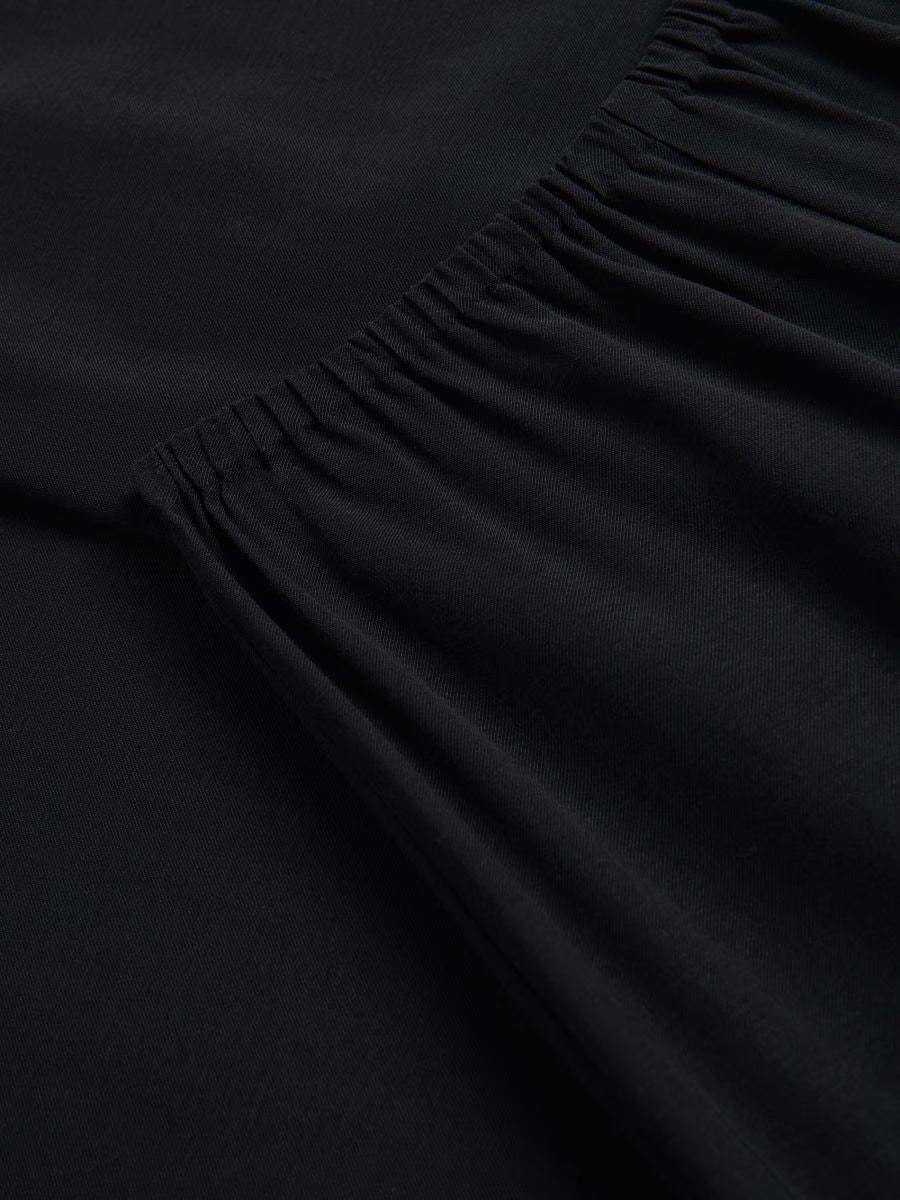 Pantaloni ampi in viscosa -nero