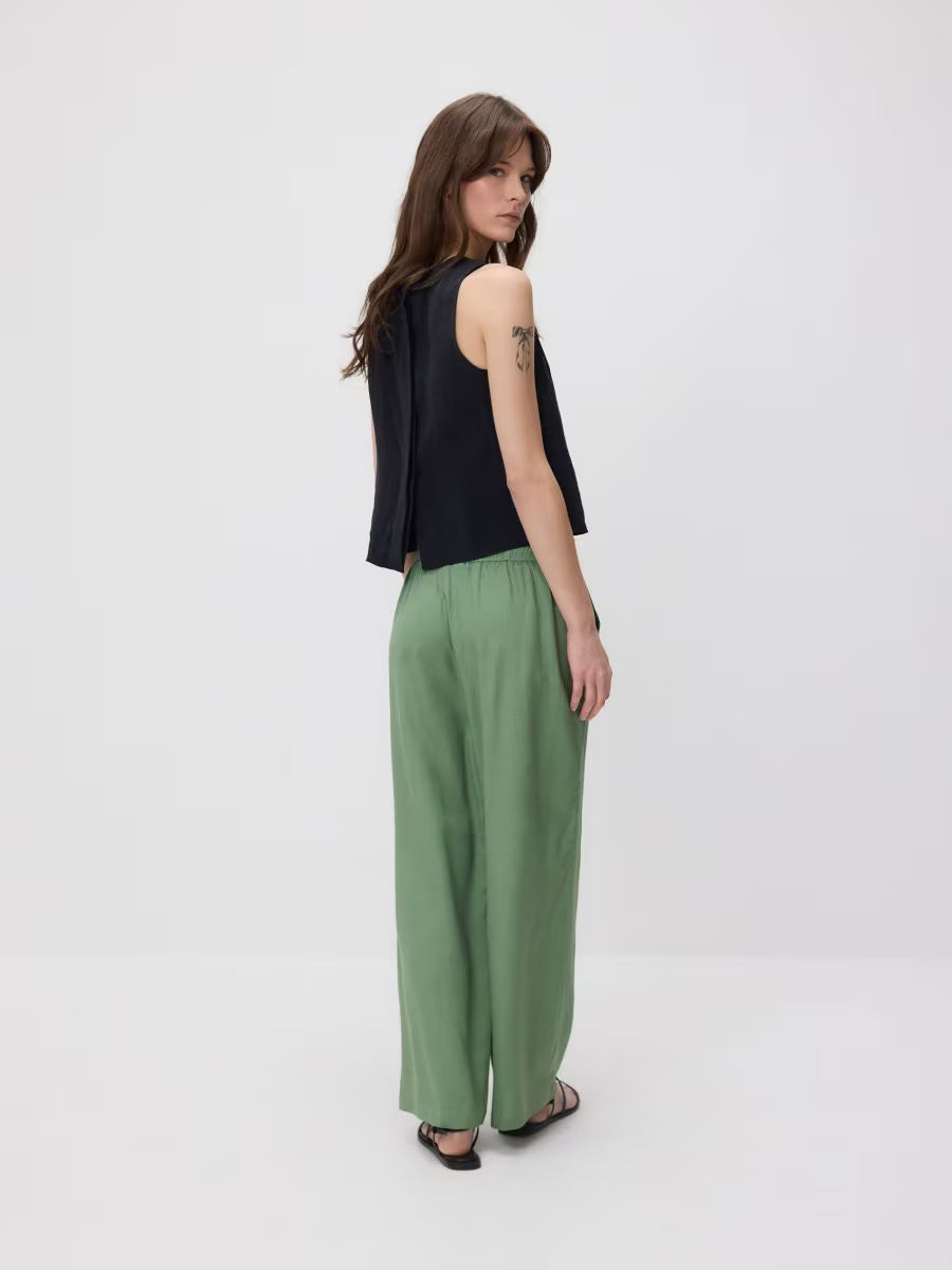 Pantaloni palazzo-verde