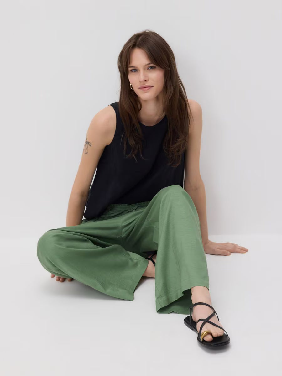 Pantaloni palazzo-verde